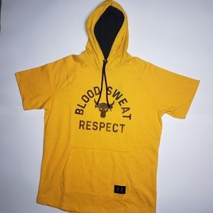 blood sweat respect yellow hoodie